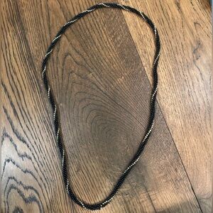 Vintage Black Beaded Necklace